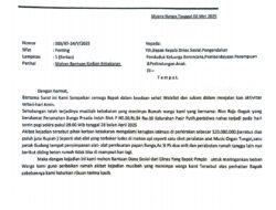 Pasca Delapan Hari Kebakaran Rumah Warga, Ketua RT.34 layangkan Surat ke Lurah dan Dinas Sosial